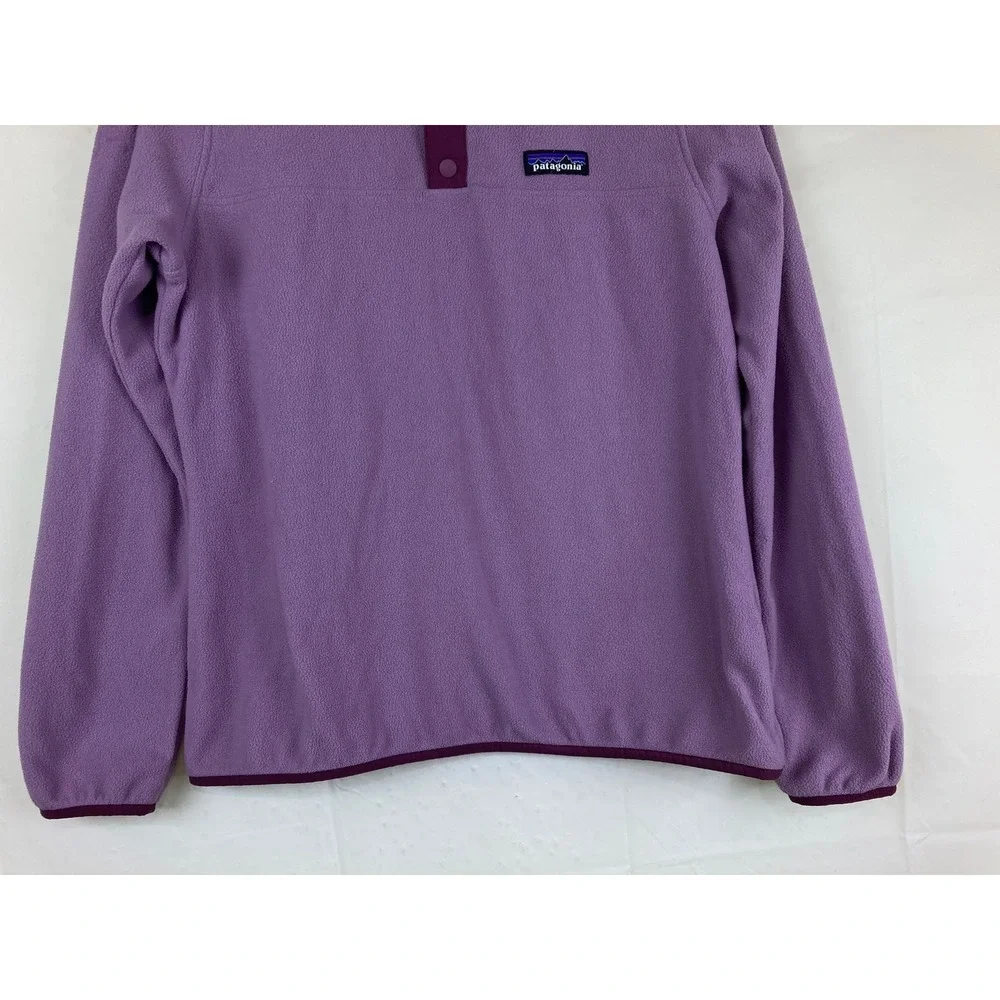 Patagonia Synchilla Snap-T Fleece Women M Lavender Sweater Granola Hiking